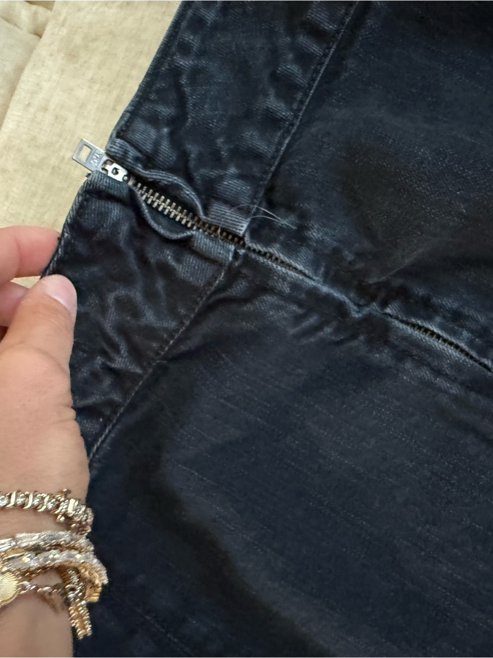 Free People - Women’s Black Denim Skirt - Picture 5 of 5